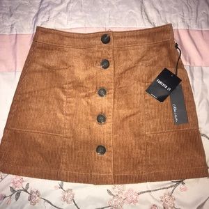 Brown Corduroy Skirt